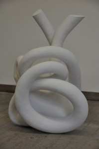 Ambiguous creature, 2011, polystryene, plaster, 50x55x90 cm